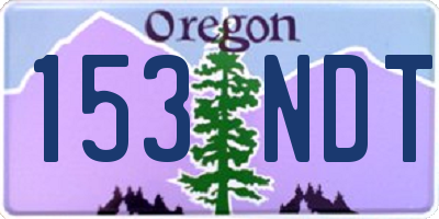 OR license plate 153NDT