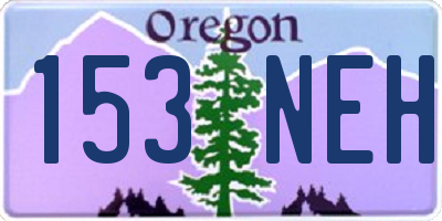 OR license plate 153NEH