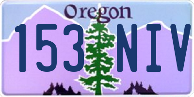OR license plate 153NIV