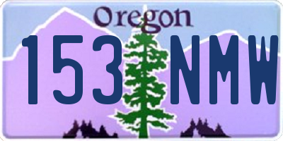 OR license plate 153NMW