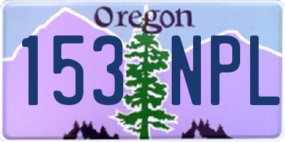 OR license plate 153NPL