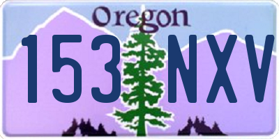 OR license plate 153NXV