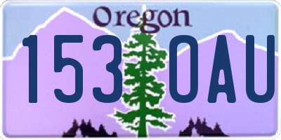 OR license plate 153OAU