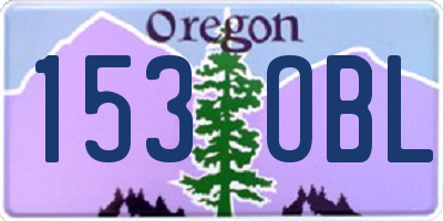 OR license plate 153OBL
