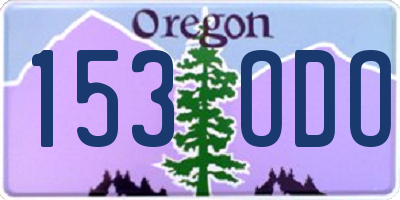 OR license plate 153ODO