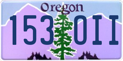 OR license plate 153OII
