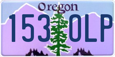 OR license plate 153OLP