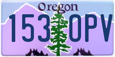 OR license plate 153OPV