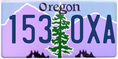 OR license plate 153OXA