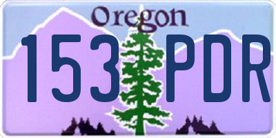 OR license plate 153PDR