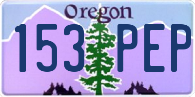 OR license plate 153PEP