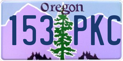 OR license plate 153PKC