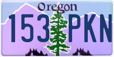 OR license plate 153PKN