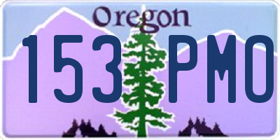 OR license plate 153PMO