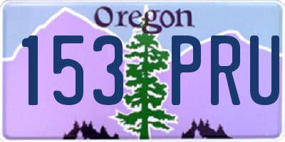 OR license plate 153PRU