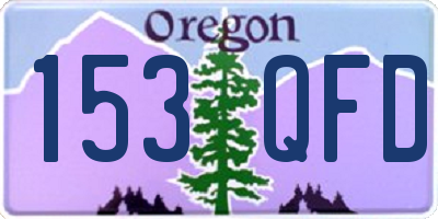 OR license plate 153QFD