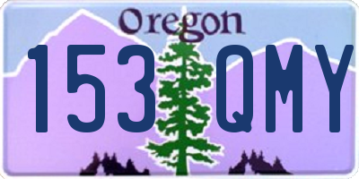 OR license plate 153QMY