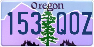 OR license plate 153QOZ