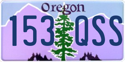 OR license plate 153QSS
