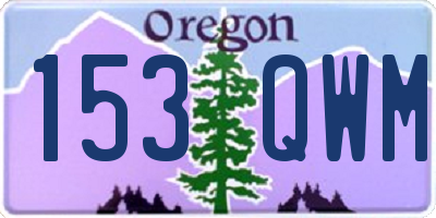 OR license plate 153QWM