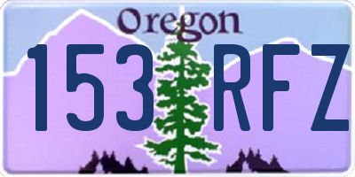 OR license plate 153RFZ