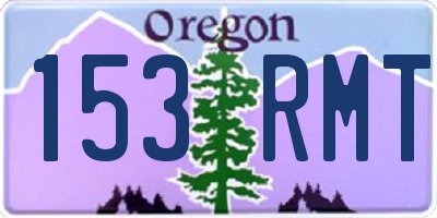 OR license plate 153RMT