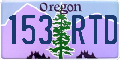 OR license plate 153RTD