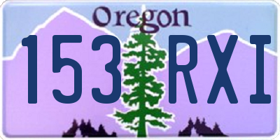 OR license plate 153RXI