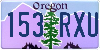 OR license plate 153RXU