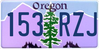 OR license plate 153RZJ