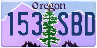 OR license plate 153SBD