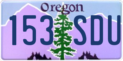 OR license plate 153SDU