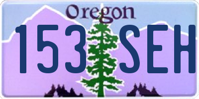 OR license plate 153SEH