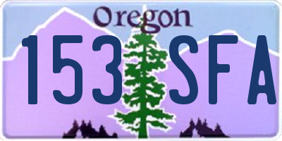 OR license plate 153SFA