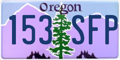 OR license plate 153SFP