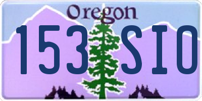 OR license plate 153SIO