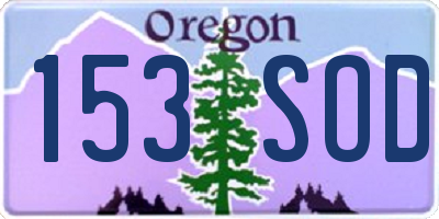 OR license plate 153SOD