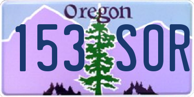 OR license plate 153SOR