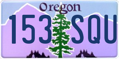 OR license plate 153SQU