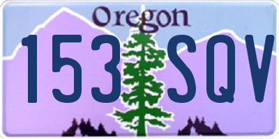 OR license plate 153SQV
