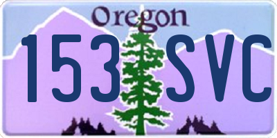 OR license plate 153SVC