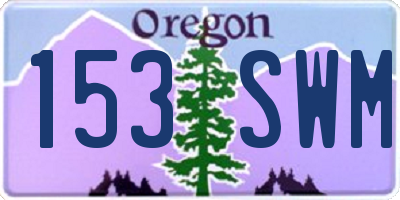 OR license plate 153SWM