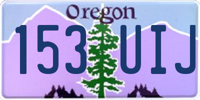 OR license plate 153UIJ