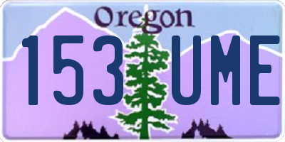 OR license plate 153UME
