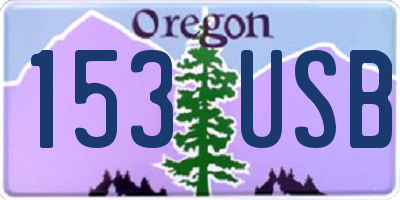 OR license plate 153USB