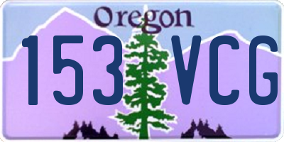 OR license plate 153VCG