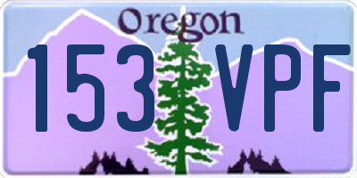 OR license plate 153VPF