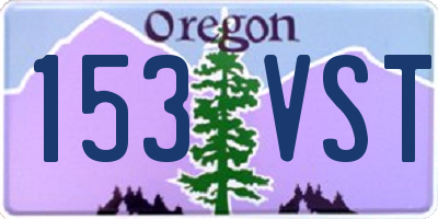 OR license plate 153VST
