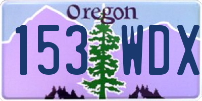 OR license plate 153WDX