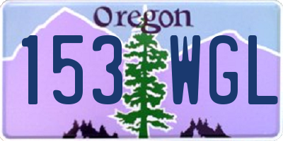 OR license plate 153WGL